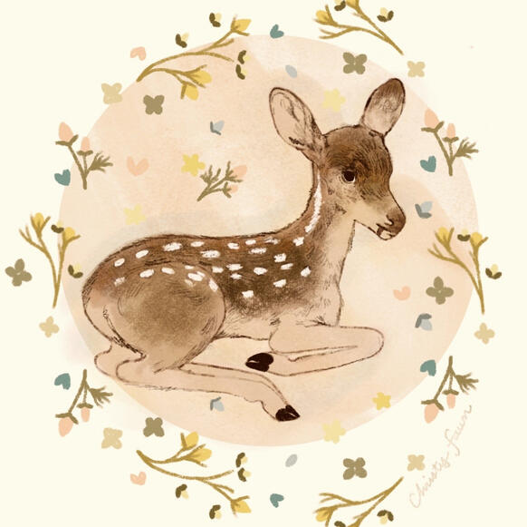 Digital Fawn Painting, 2022